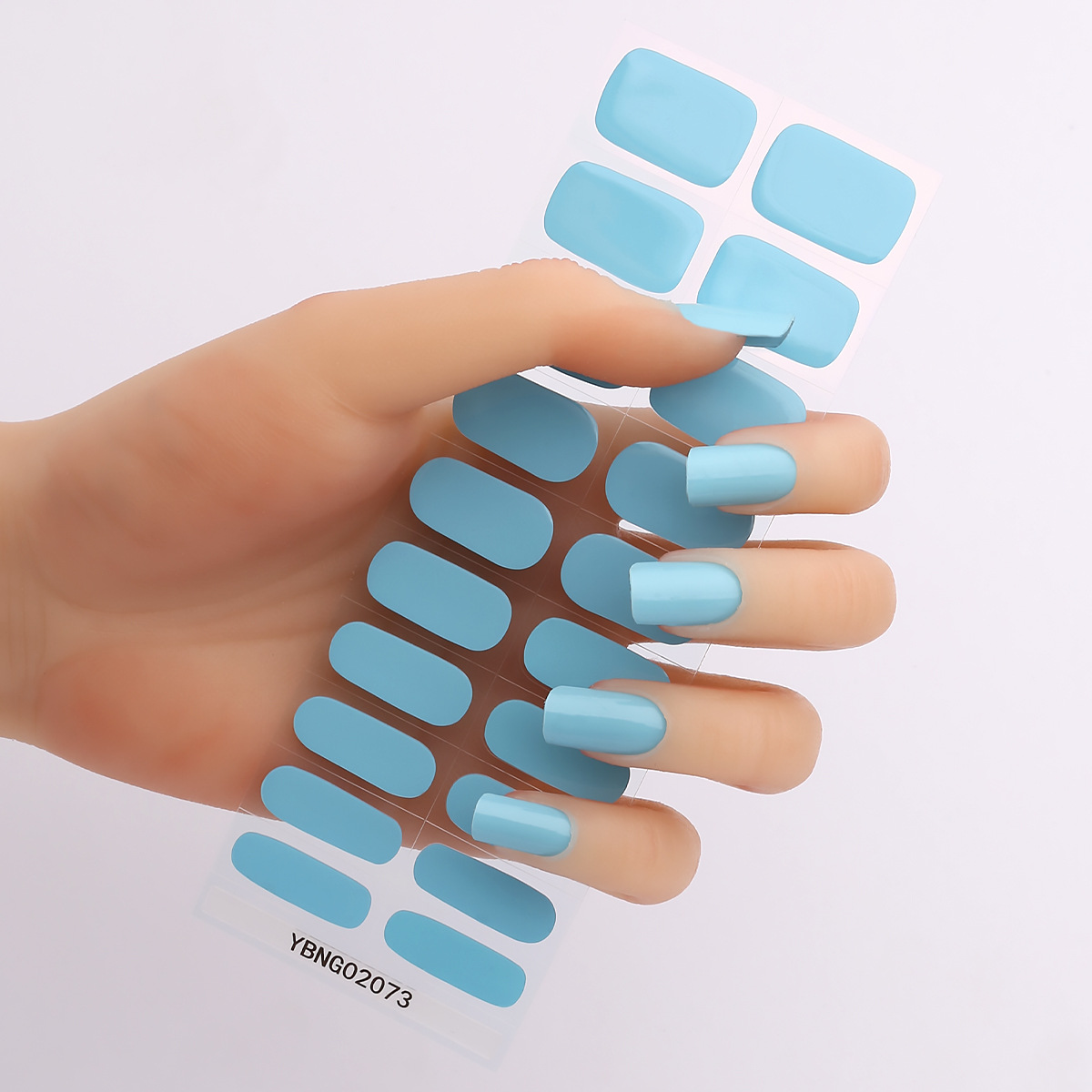 Pure Color UV Gel Nail Sticker Semi-curing Stickers 2