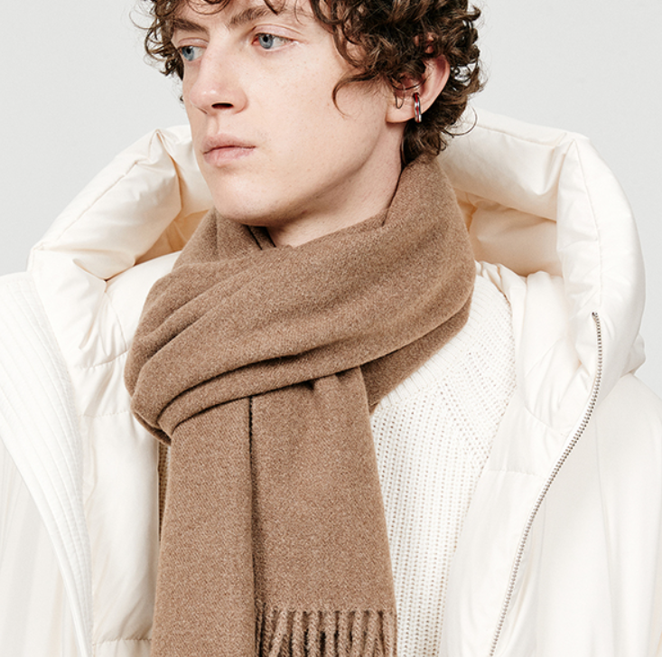 Solid Color Fringed Long Scarf Multi Skin Friendly