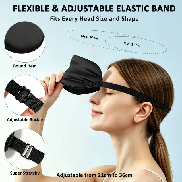 Silk-Look Adjustable Light-Blocking Sleep Mask 3
