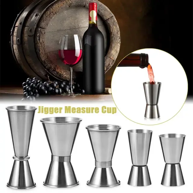 Dual Shot Measure Cup Edelstahl Maß Jigger Cocktail 2