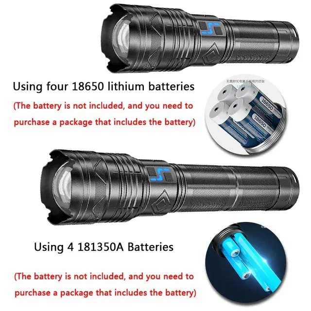 Tactical LED Flashlight 20000 Lumen Rechargeable 3