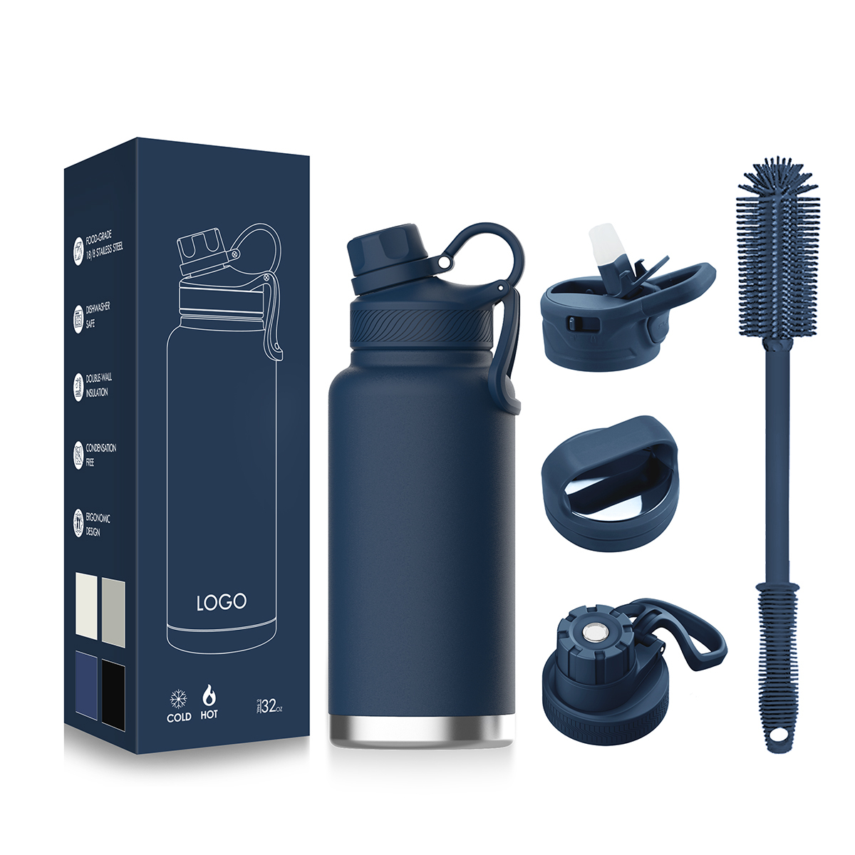 Luxury 32oz Stainless Steel Insulated Cold Outdoor Sports