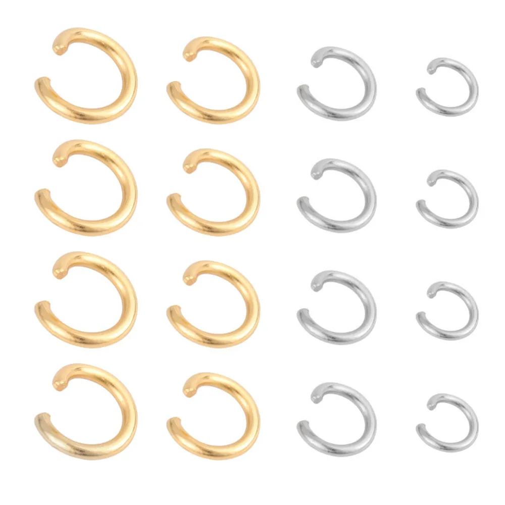 Gold and Steel Stainless Steel Split Rings, 100 Pieces 3