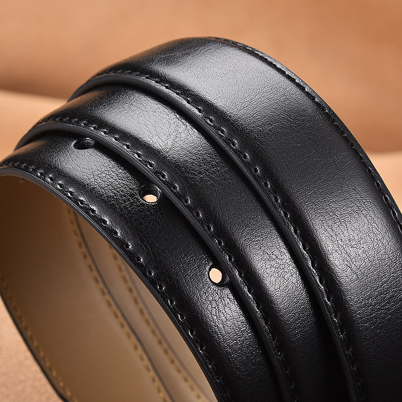 Genuine Leather Men's Cowhide Hand-Woven Belt With Pin 4