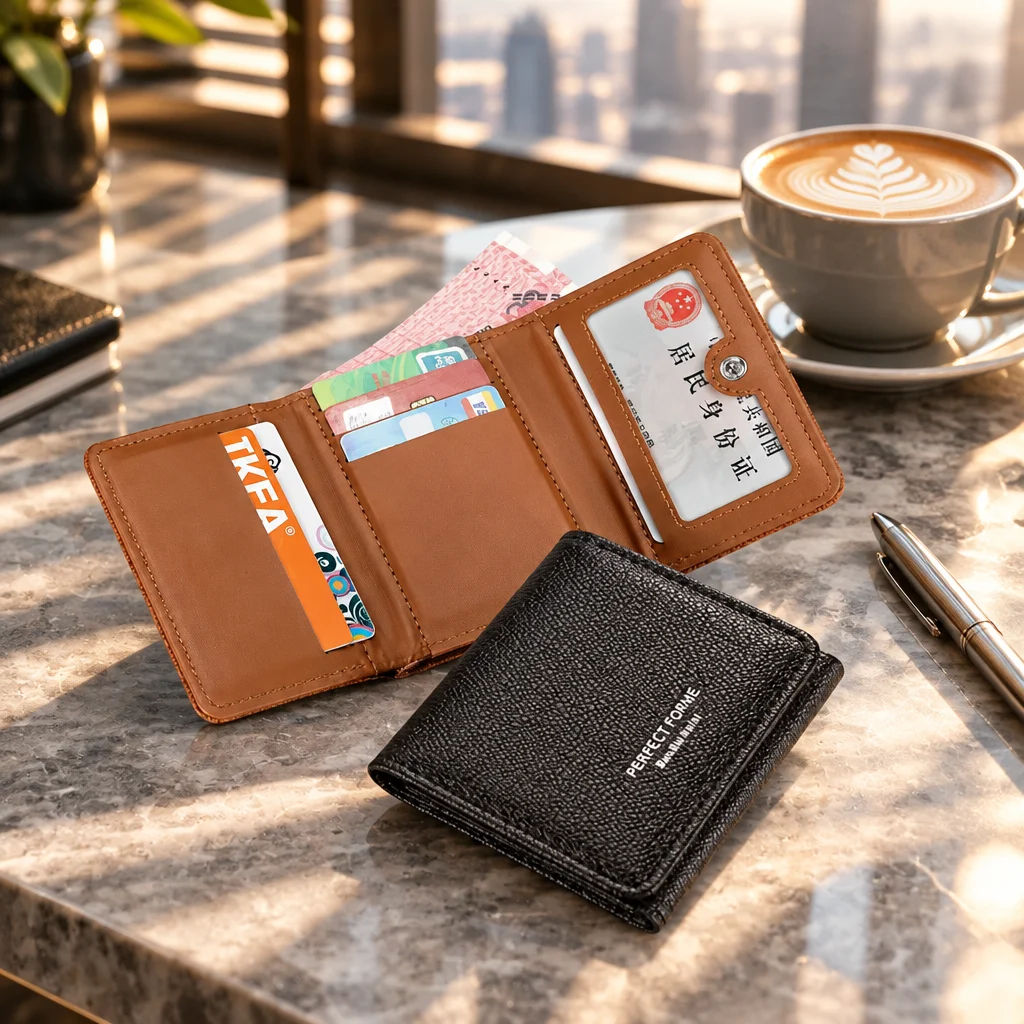 PU Leather Card Holder with Photo Slot 3