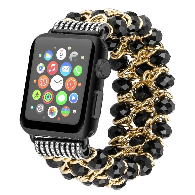 Fashion Watch Band Beaded Gemstone Bracelet for Apple 3
