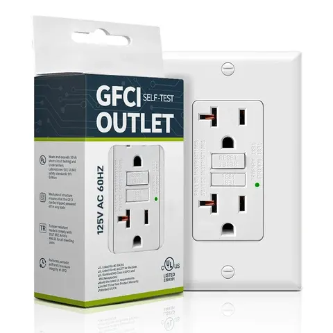 20A GFCI Outlet with LED Indicator