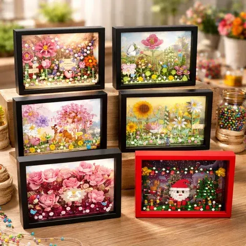 3D Flower Building Block Set