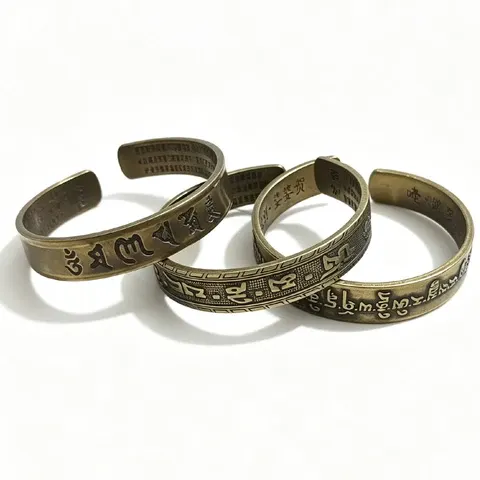 Brass Mantra Bracelet