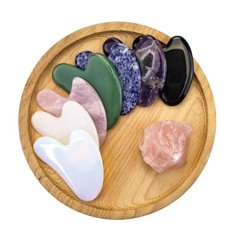 Natural Jade Stone Low Price Rose Quartz Scraping 3