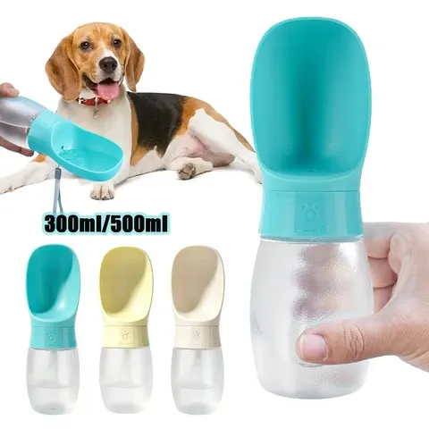 300ml 500ml Auslaufsichere Hundetrinkflasche BPA-frei Tragbare Reise-Trinkflasche für