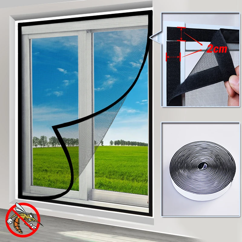 DTGJ Insekten-Moskitonetze für Fenstergitter Netzstoff Individuelle Größe Tüll