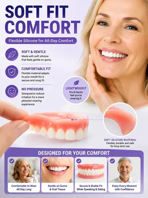 Lightweight Upper and Lower Denture Set 4