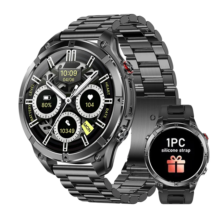 Smartwatch mit HD-Display und Herzfrequenzmessung