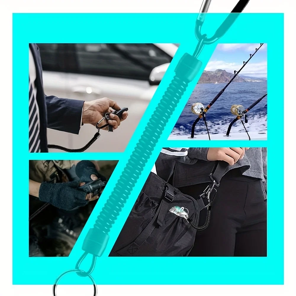Retractable Keychain Lanyard with Spring Coil 4