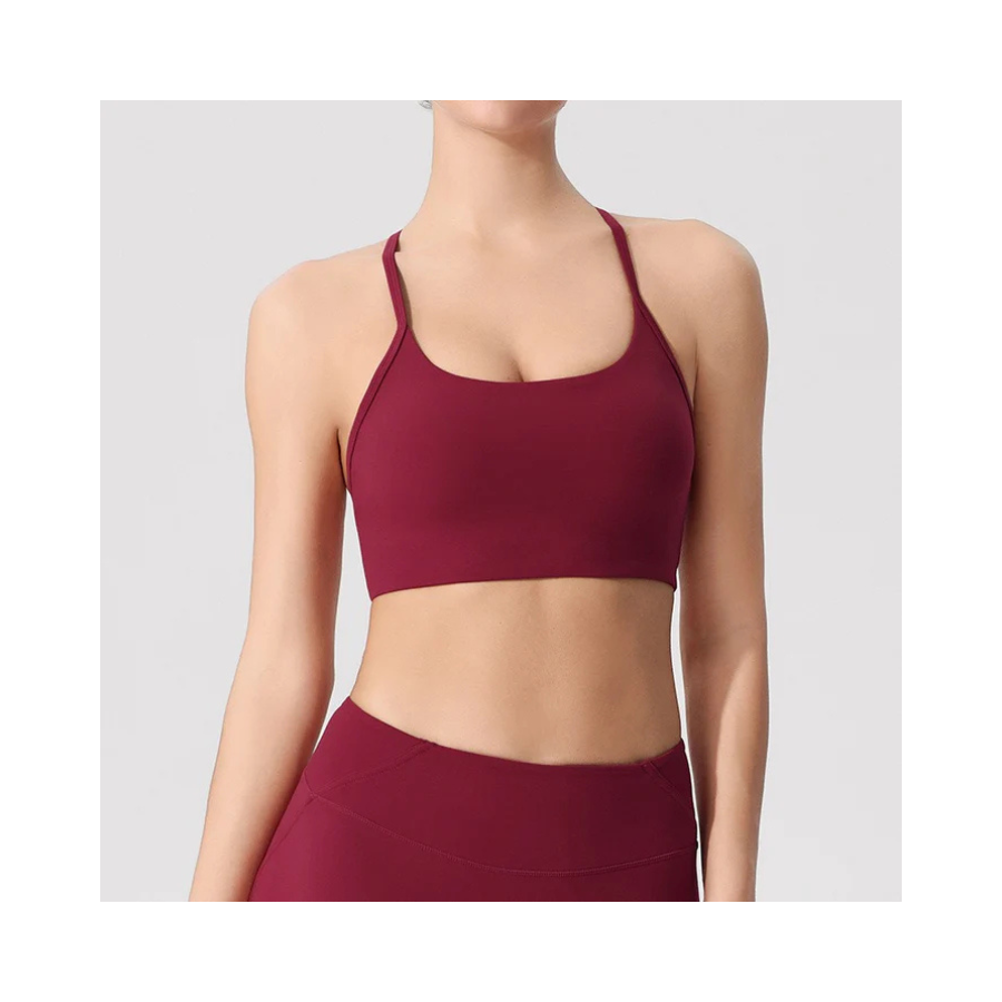 Solid Racerback Medium-Support Yoga Top