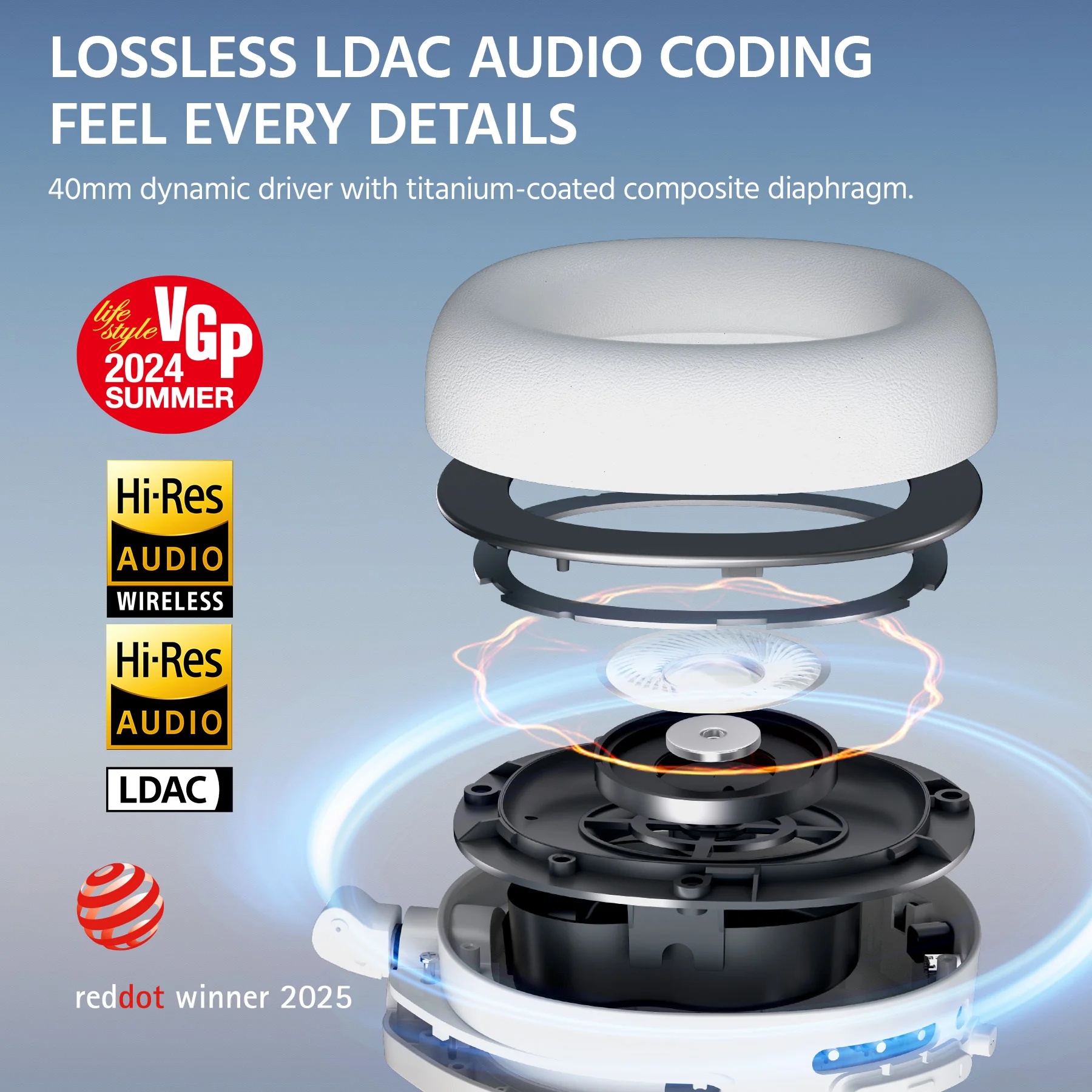 EDIFIER W830NB Kabellose Over-Ear-Kopfhörer -45dB ANC Hi-Res LDAC 2