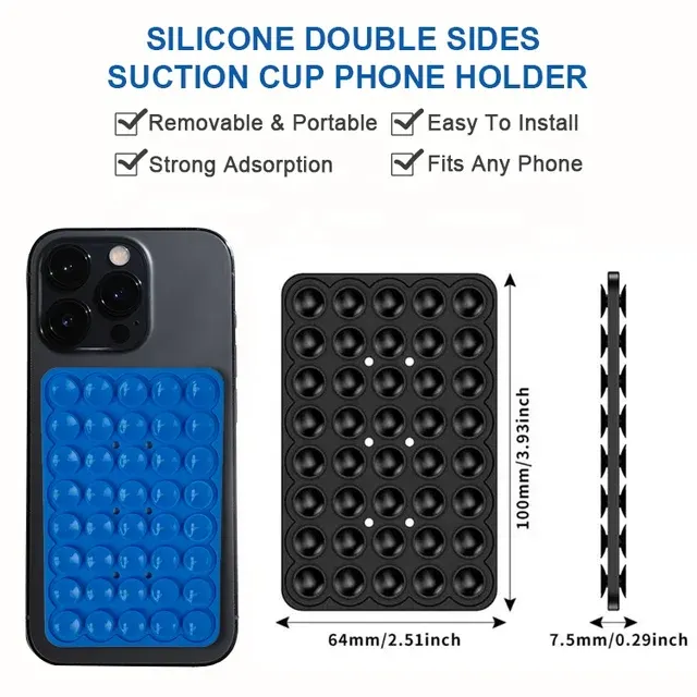 Mobile Phone Holder Adhesive Silicone Suction Cup Grip 3