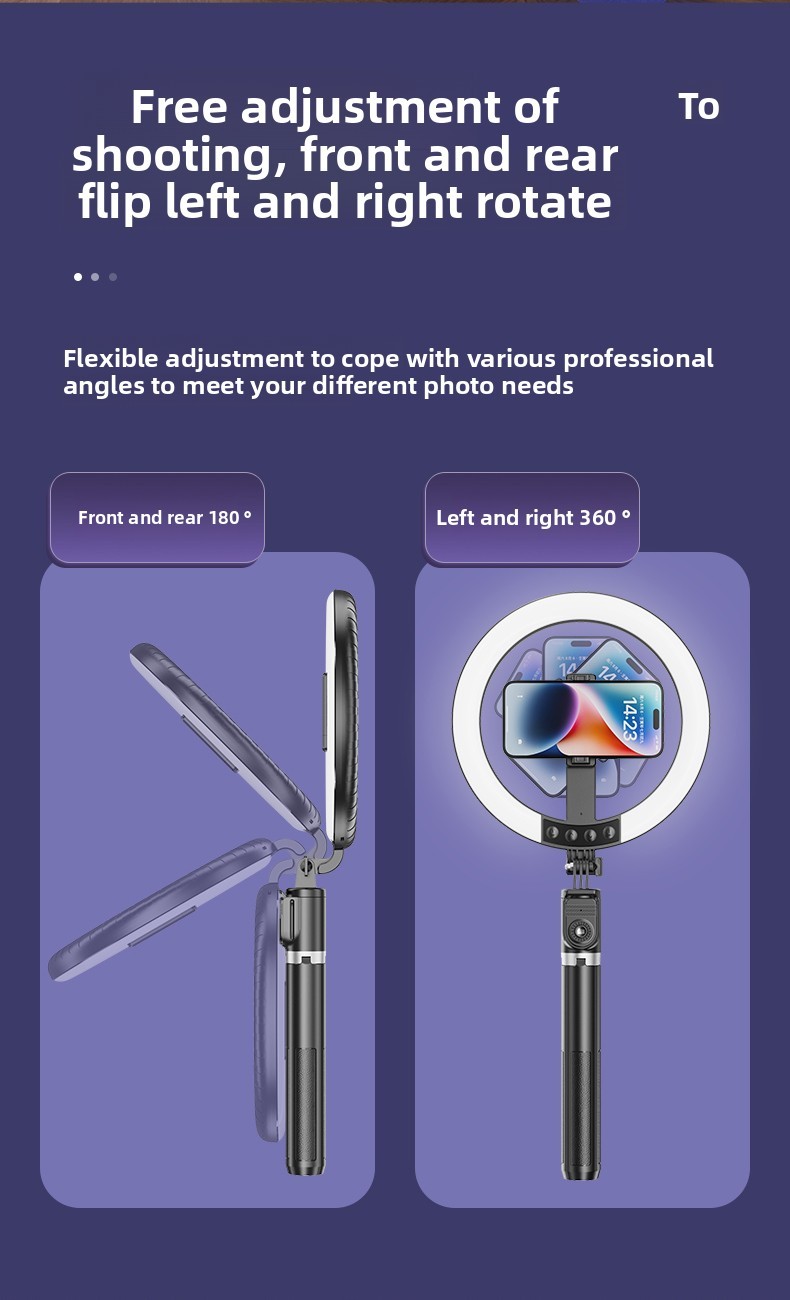 Phone Tripod 10 Inch LED Ring Light Lamp 4