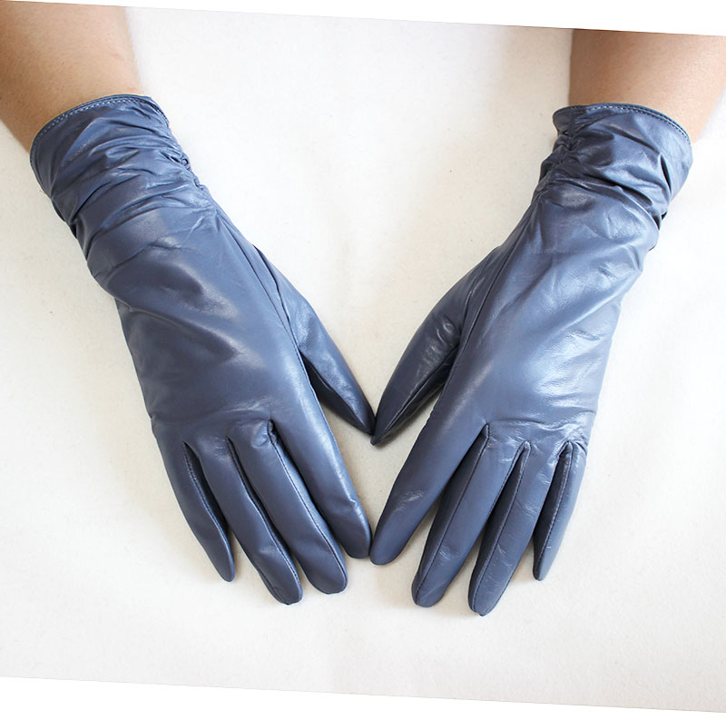 Leder-Lammfellhandschuhe
