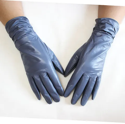 Leder-Lammfellhandschuhe