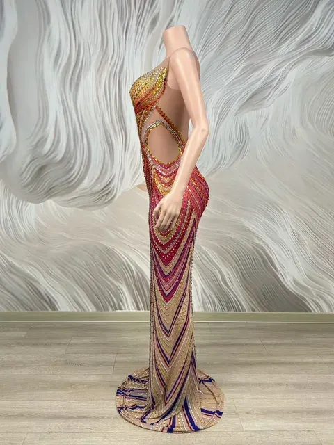 Strass-Netz-Abendkleid 3