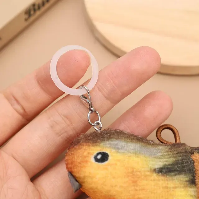 Transparenter Silikon-O-Ring-Schlüsselanhänger 4