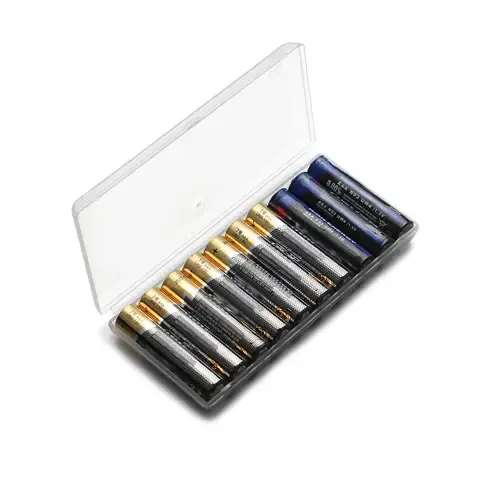 10-Slot Hartbox für AAA AA 18650 Batterien