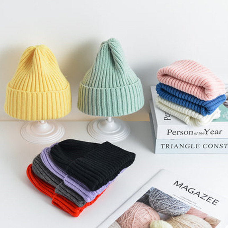 Korean Children's Knitted Hat Spring And Autumn Candy