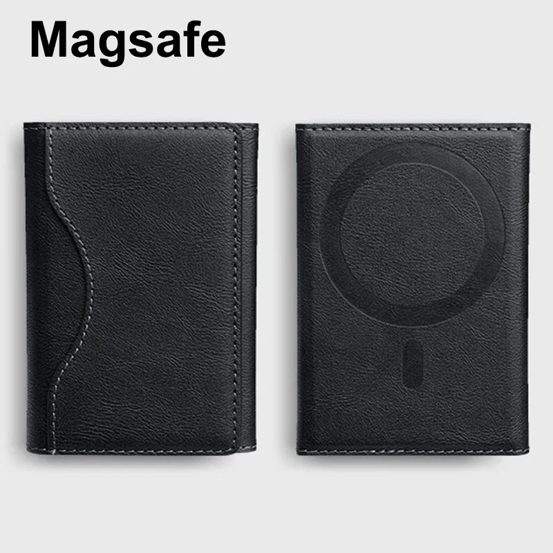 Unisex Magnetic PU Leather MagSafe Card Holder 3