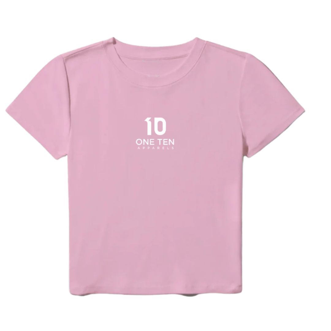 Rosa Baby Tee aus Baumwolle