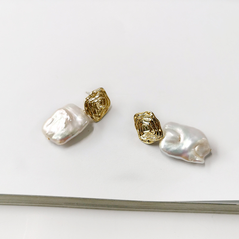 Vintage Baroque Freshwater Pearl Earrings 4