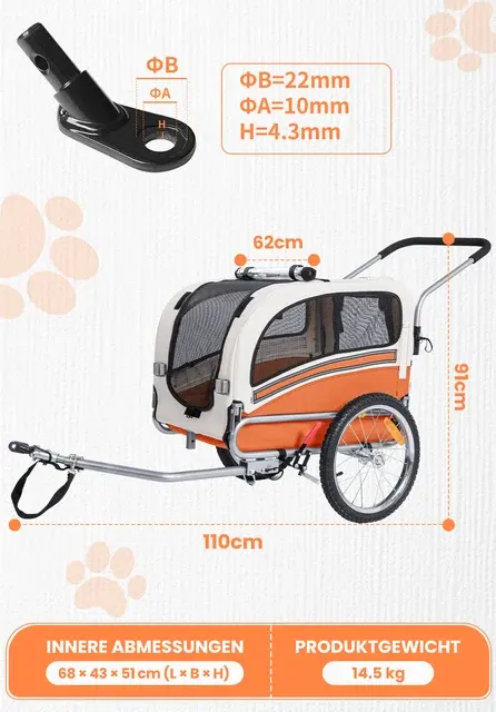 Hunde-Fahrradanhänger 3
