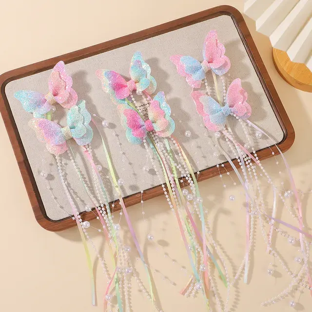 Sparkling Butterfly Hair Clips for Girls 1