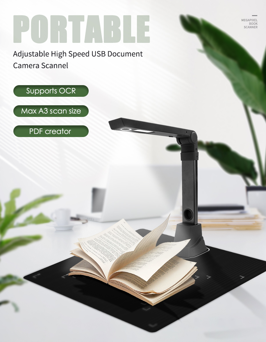 High Speed Automatic Book Scanner Portable Document A3 2