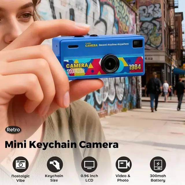 Digitalkamera 1080P HD Miniatur-Kamera Schlüsselanhänger Unterstützt 128GB Speicherkarte 3