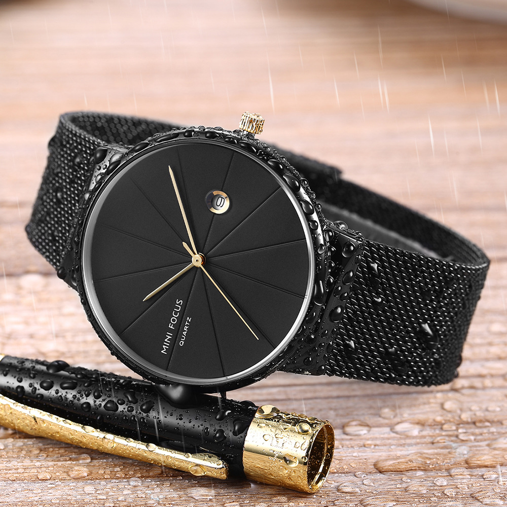 Wrist Watches Japanese Movement Calendar Waterproof Fine Steel