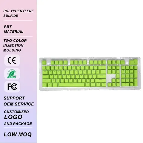 Low-Profile Tastenkappen-Set aus PBT, 104 Tasten