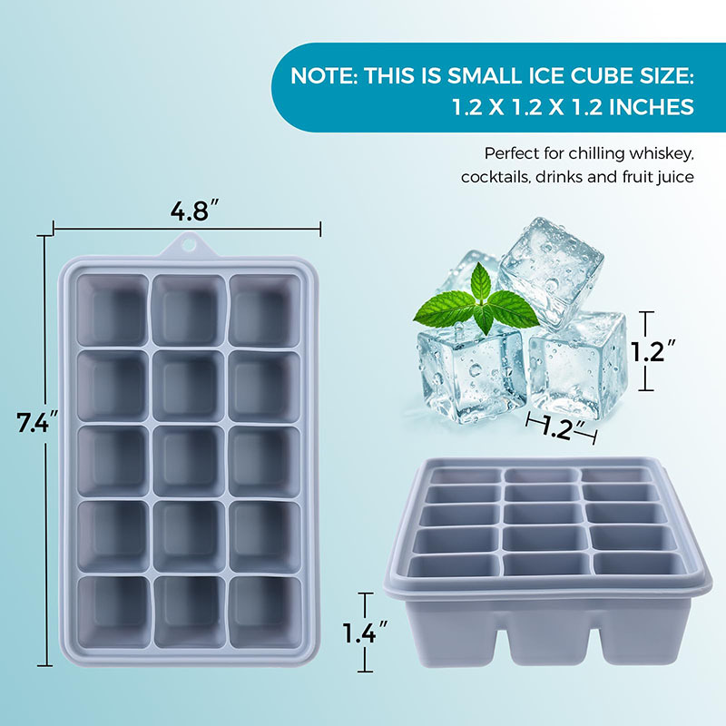 Silicone Ice Cube Tray, 15 Cavities 2