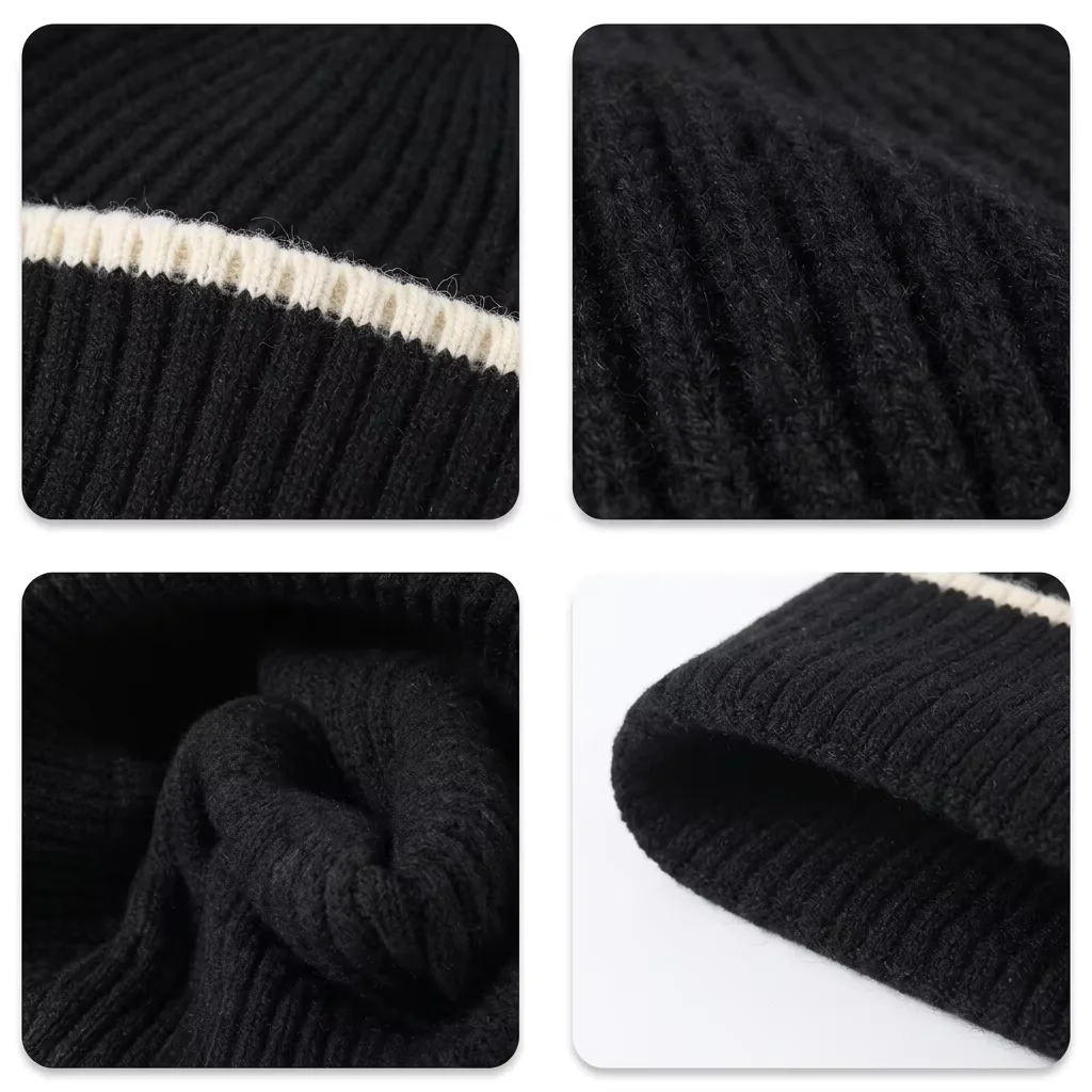 Knitted Merino Wool Cuff Beanie 3