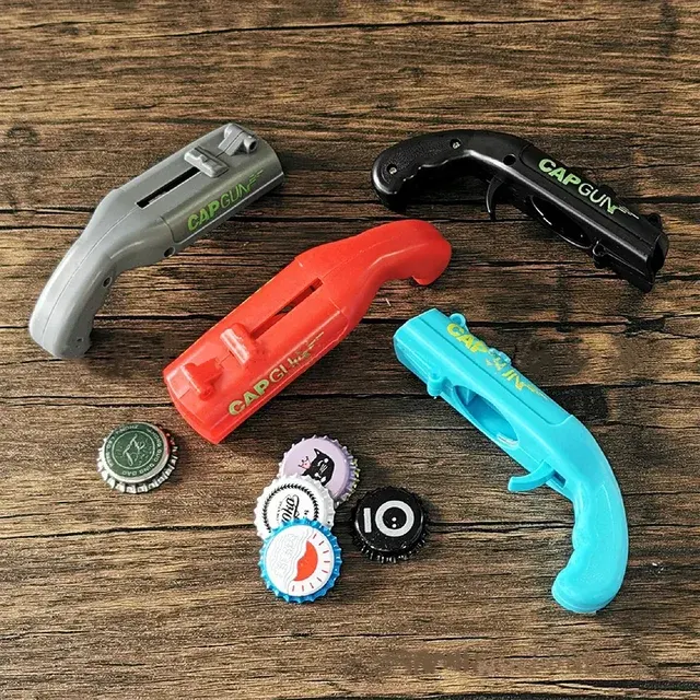 Portable Bottle Cap Launcher Opener Gun 3