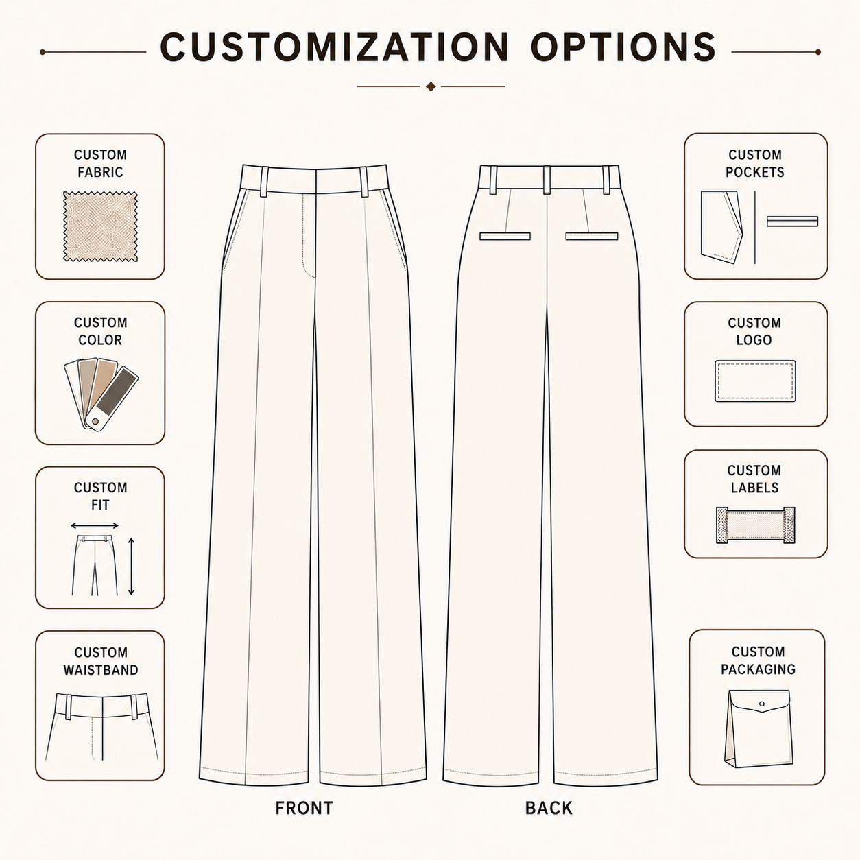 High-Waist Pleated Wide-Leg Trousers for Women 4