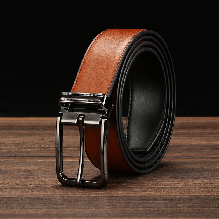Reversible Black and Brown Leather Belt 4