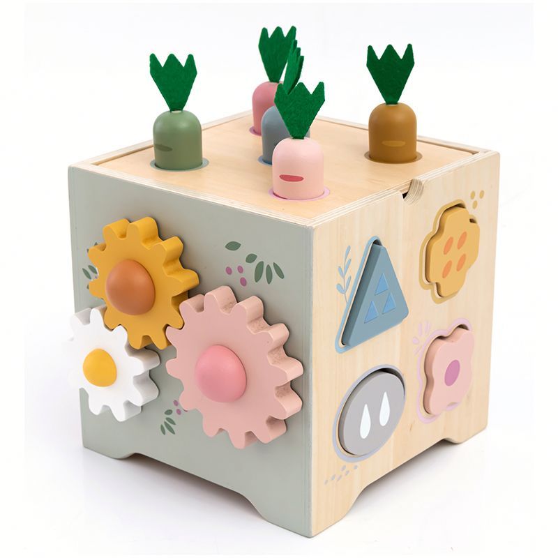 Montessori-Aktivitätscenter aus Holz 8-in-1 4