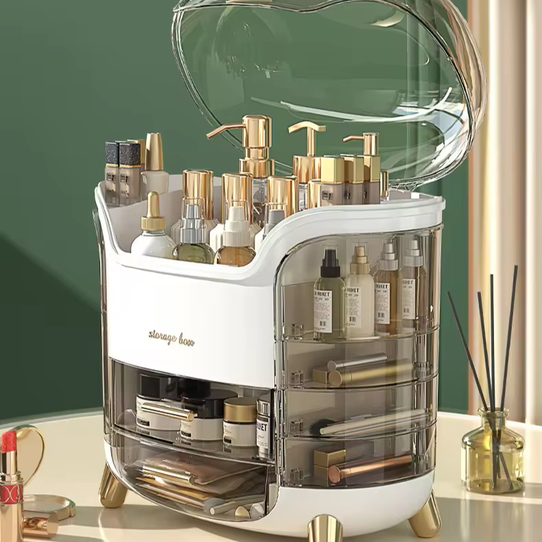 Plastic Makeup Storage Box with Lid 2