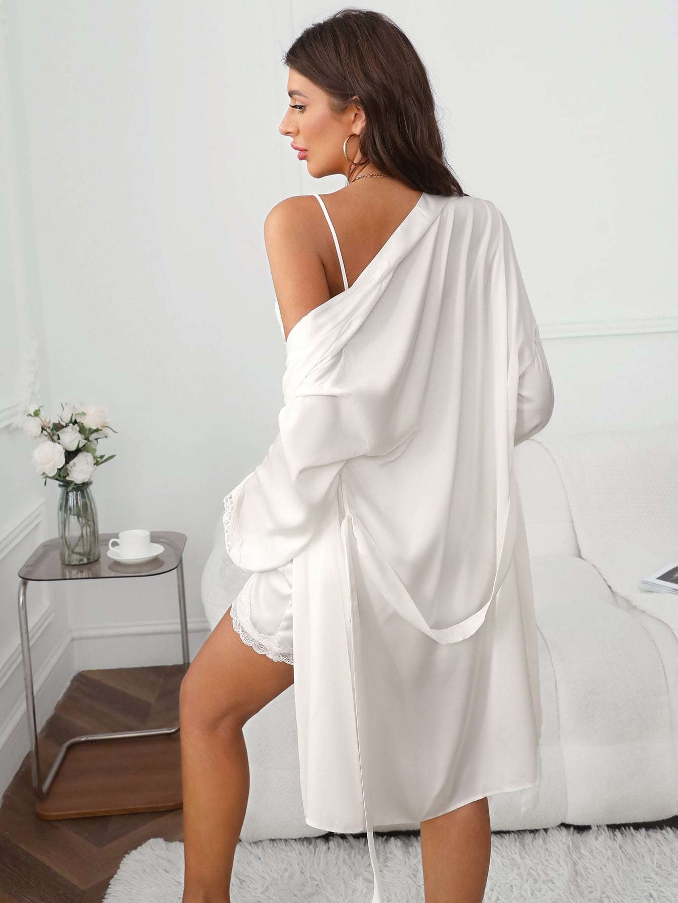 Women's Summer Satin Pajama Set Two-Piece 3