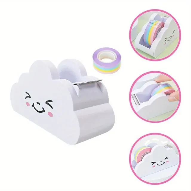 Wolkenförmiger Klebebandabroller Regenbogenfarben Verpackung Klebebandschneider Schreibwaren Klebemaschine Zubehör 3