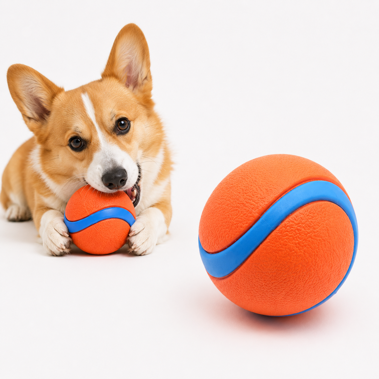 Price Eco-Friendly Orange Rubber Pet Ball Durable Bounce