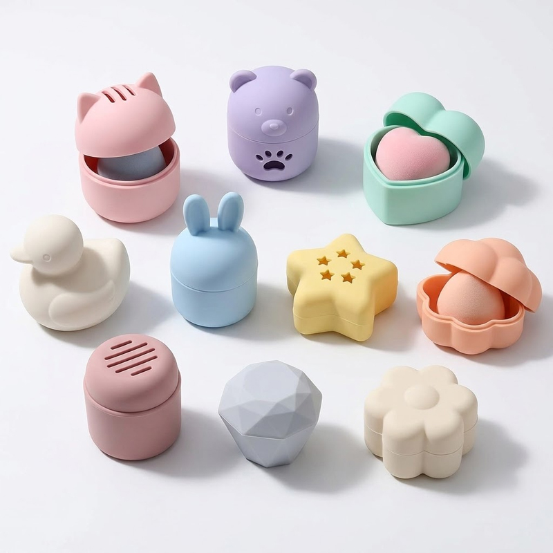 Kawaii Silicone Makeup Sponge Case