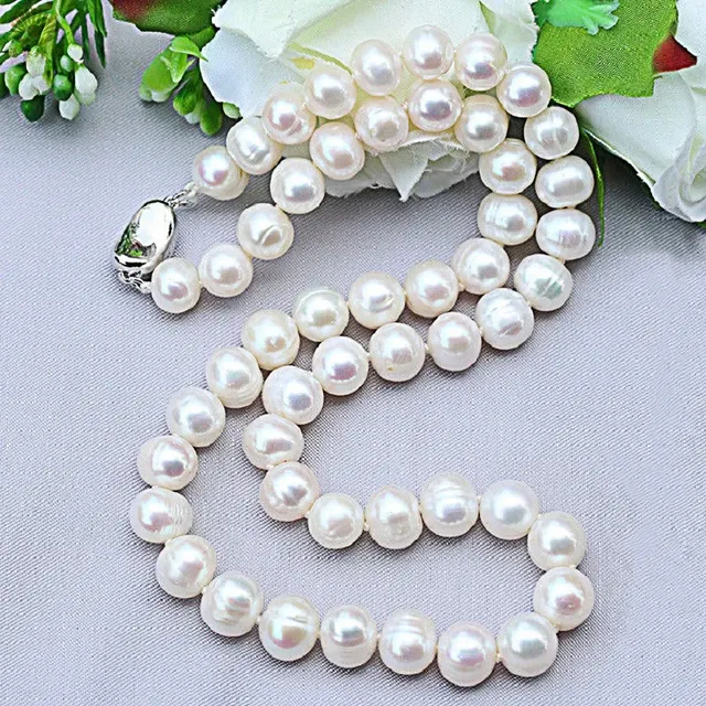9-10 mm Natural Freshwater Pearl Necklace 4